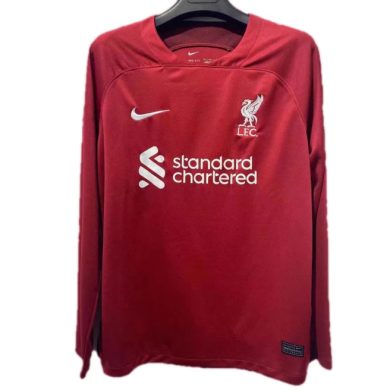 2022-23-Liverpool-Home-Long-Sleeve-Soccer-Jersey