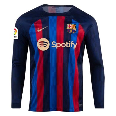 2022-2023-Barcelona-Home-Long-Sleeve-Soccer-Jersey