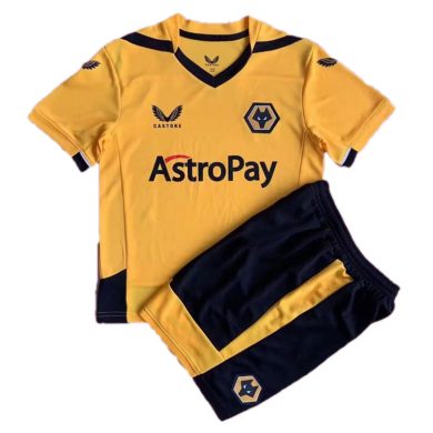 Kids-2022-2023-Wolverhampton-Wanderers-Home-Soccer-Kit