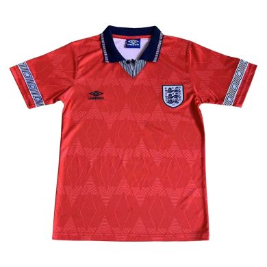 Retro-1990-England-Away-Red-Soccer-Jersey