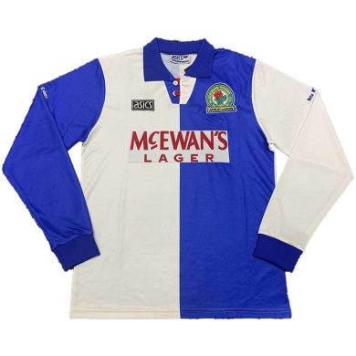 Retro-1994-1995-Blackburn-Rovers-Home-Long-Sleeve-Soccer-Jersey