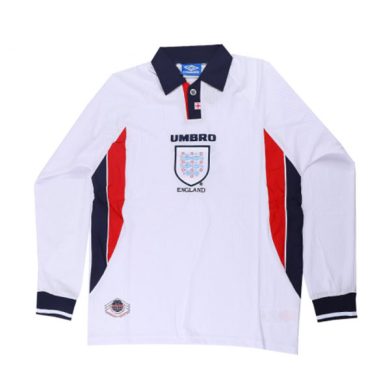 Retro-1998-England-Home-Long-Sleeve-Soccer-Jersey