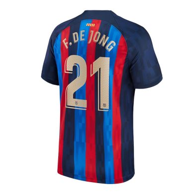 2022-2023-Barcelona-DE-JONG-21-Home-Soccer-Jersey