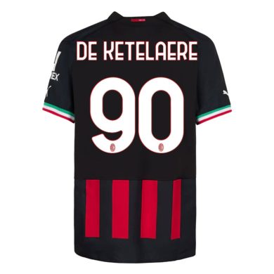 2022-2023-AC-Milan-DE-KETELAERE-90-Home-Soccer-Jersey