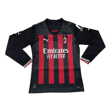 2022-23-AC-Milan-Home-Long-Sleeve-Soccer-Jersey