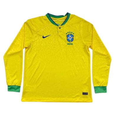 2022-Brazil-Home-Long-Sleeve-Soccer-Jersey