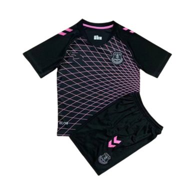 Kids-2022-2023-Everton-Goalkeeper-Black-Soccer-Kit