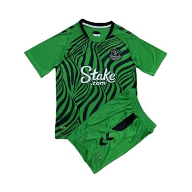 Kids-2022-2023-Everton-Goalkeeper-Green-Soccer-Kit