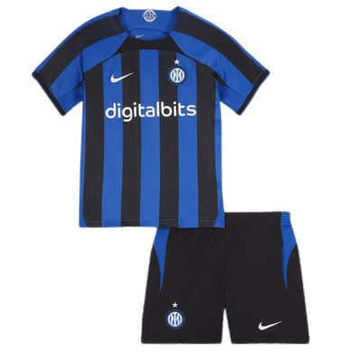 Kids-2022-2023-Inter-Milan-Home-Soccer-Kit