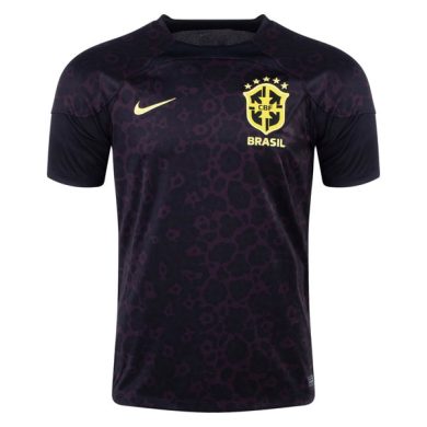 2022-Brazil-Goalkeeper-Black-Soccer-Jersey