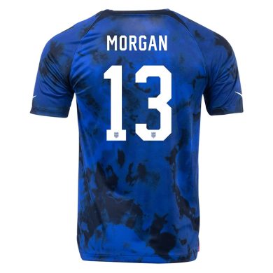 2022-USA-MORGAN-13-Away-Soccer-Jersey