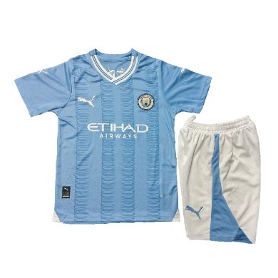 Kids-2023-2024-Manchester-City-Home-Soccer-Kit