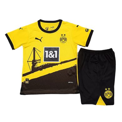 Kids-2023-2024-Dortmund-Home-Soccer-Kit