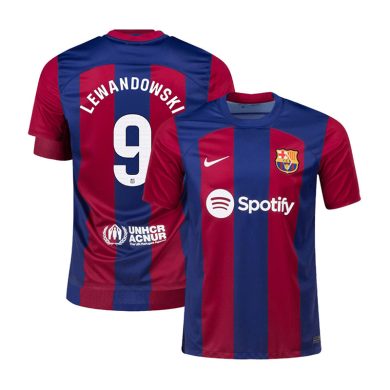 2023-2024-Barcelona-LEWANDOWSKI-9-Home-Soccer-Jersey