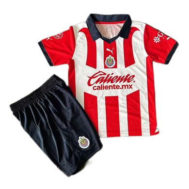 Kids-2023-2024-Chivas-Home-Soccer-Kit