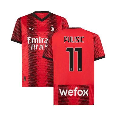 2023-2024-AC-Milan-PULISIC-11-Home-Soccer-Jersey