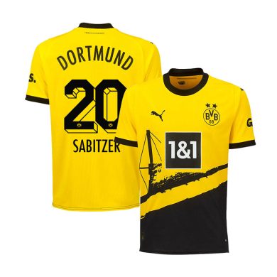 2023-2024-Dortmund-SABITZER-20-Home-Soccer-Jersey