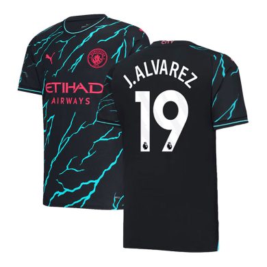 2023-2024-Manchester-City-ALVAREZ-19-Third-Soccer-Jersey