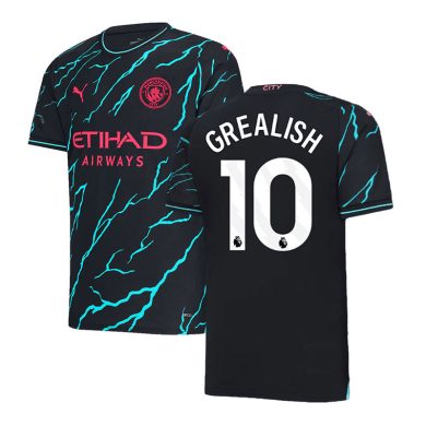 2023-2024-Manchester-City-GREALISH-10-Third-Soccer-Jersey