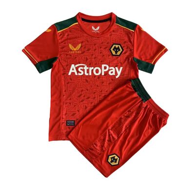 Kids-2023-2024-Wolverhampton-Wanderers-Away-Soccer-Kit