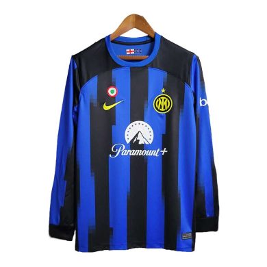 2023-2024-Inter-Milan-Home-Long-Sleeve-Soccer-Jersey