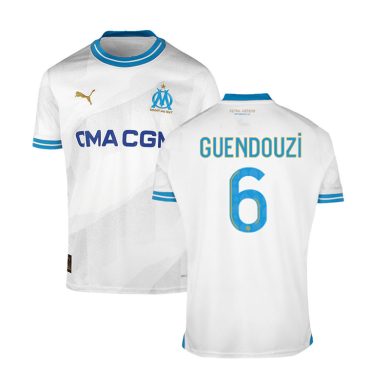 2023-2024-Marseille-GUENDOUZI-6-Home-Soccer-Jersey