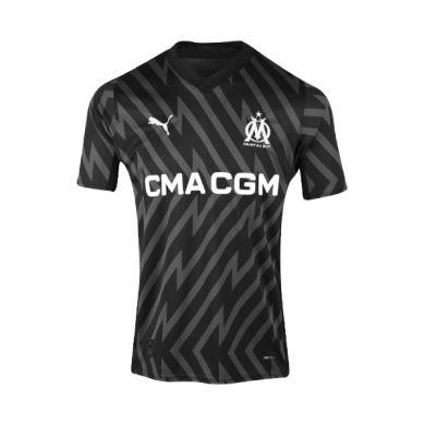 2023-2024-Marseille-Goalkeeper-Black-Soccer-Jersey