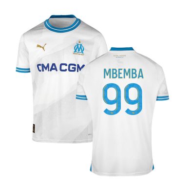 2023-2024-Marseille-MBEMBA-99-Home-Soccer-Jersey