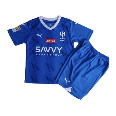 Kids-2023-2024-Al-Hilal-Home-Soccer-Kit