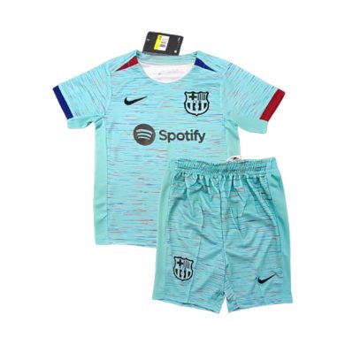 Kids-2023-2024-Barcelona-Third-Soccer-Kit