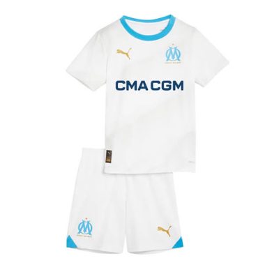 Kids-2023-2024-Marseille-Home-Soccer-Kit