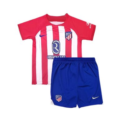 Kids-2023-24-Atletico-Madrid-Home-Soccer-Kit