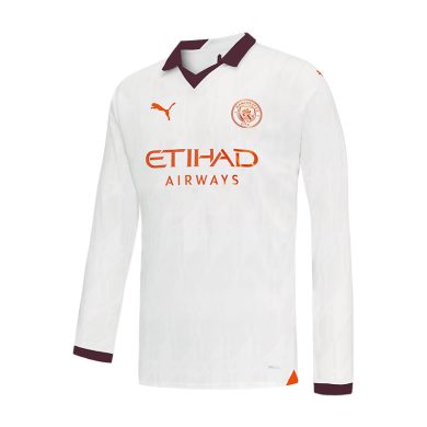 2023-2024-Manchester-City-Away-Long-Sleeve-Soccer-Jersey