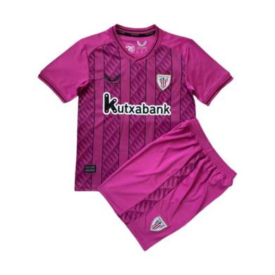 Kids-2023-2024-Athletic-Bilbao-Goalkeeper-Pink-Soccer-Kit