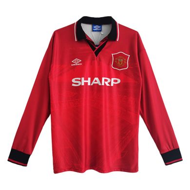 Retro-1994-1996-Manchester-United-Home-Long-Sleeve-Soccer-Jersey