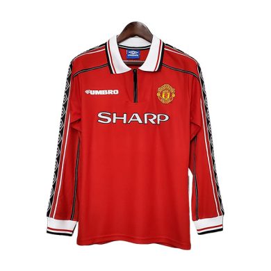 Retro-1998-1999-Manchester-United-Home-Long-Sleeve-Soccer-Jersey