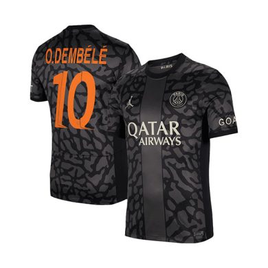 UCL-2023-2024-PSG-DEMBELE-10-Third-Soccer-Jersey