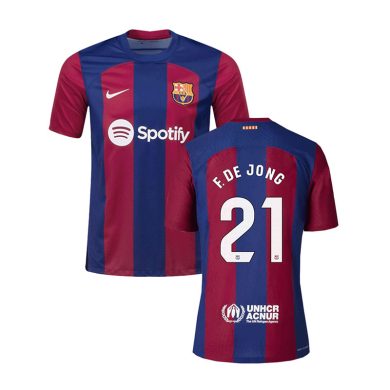 2023-2024-Barcelona-DE-JONG-21-Home-Soccer-Jersey