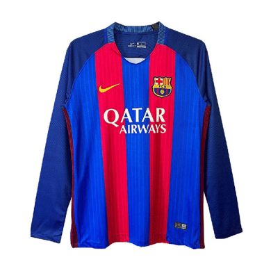 Retro-2016-2017-Barcelona-Home-Long-Sleeve-Soccer-Jersey