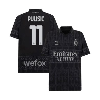 2023-2024-AC-Milan-PULISIC-11-Fourth-Dark-Soccer-Jersey