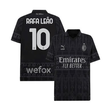 2023-2024-AC-Milan-RAFA-LEAO-10-Fourth-Dark-Soccer-Jersey