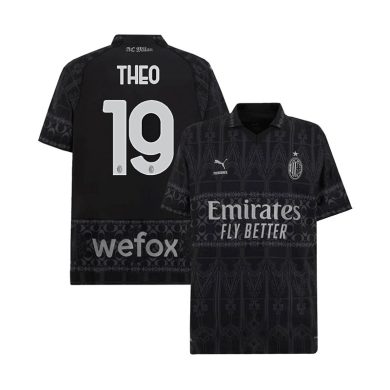 2023-2024-AC-Milan-THEO-19-Fourth-Dark-Soccer-Jersey