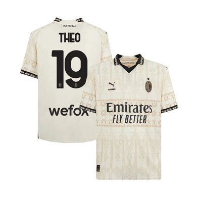 2023-2024-AC-Milan-THEO-19-Fourth-Light-Soccer-Jersey