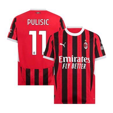 2024-2025-AC-Milan-PULISIC-11-Home-Soccer-Jersey