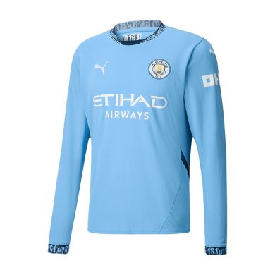 2024-2025-Manchester-City-Home-Long-Sleeve-Soccer-Jersey