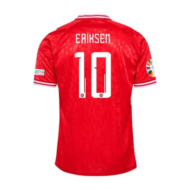 2024-Denmark-ERIKSEN-10-Euro-Home-Soccer-Jersey