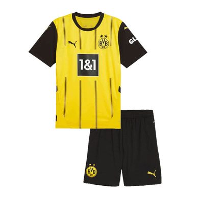 Kids-2024-2025-Dortmund-Home-Soccer-Kit