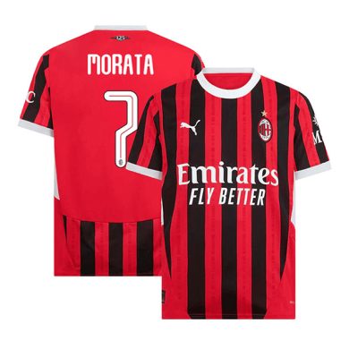 UCL-2024-2025-AC-Milan-MORATA-7-Home-Soccer-Jersey