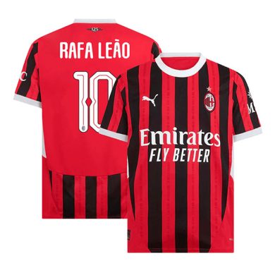 UCL-2024-2025-AC-Milan-RAFA-LEAO-10-Home-Soccer-Jersey