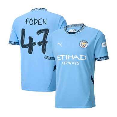 UCL-2024-2025-Manchester-City-FODEN-47-Home-Soccer-Jersey